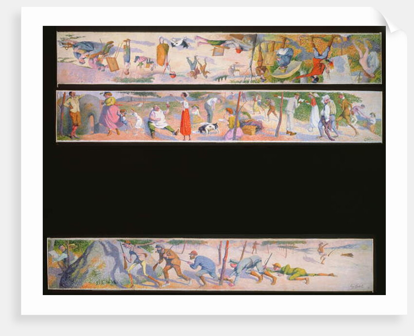 Three humorous scenes, 1918 by Eugene Cadel