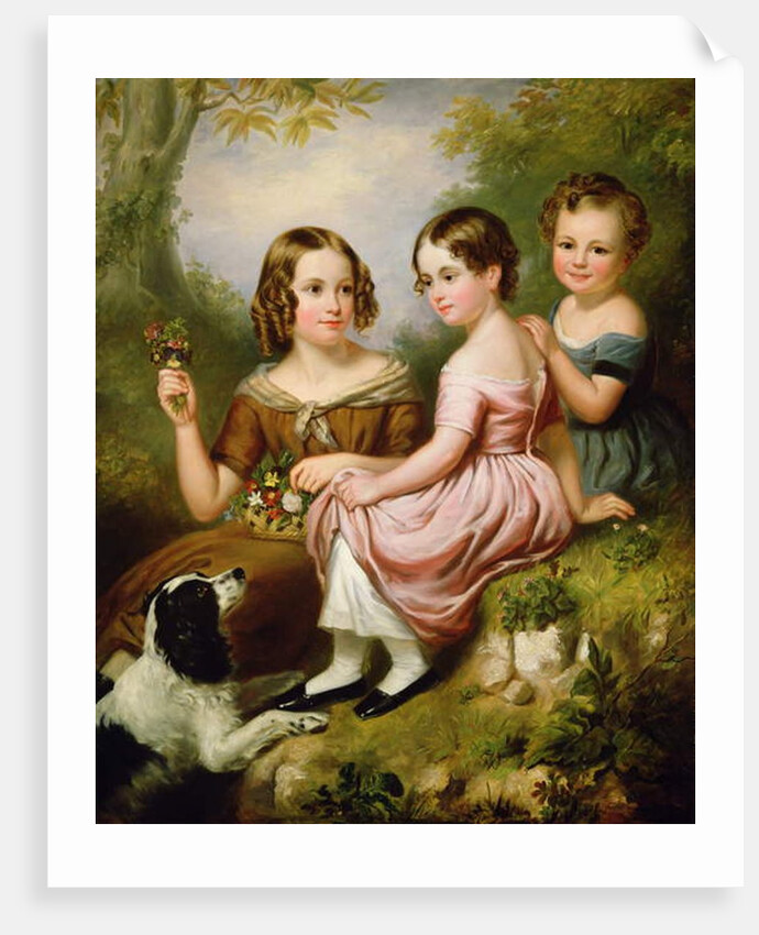 Portrait of three children, 1846 by W.R. Waters