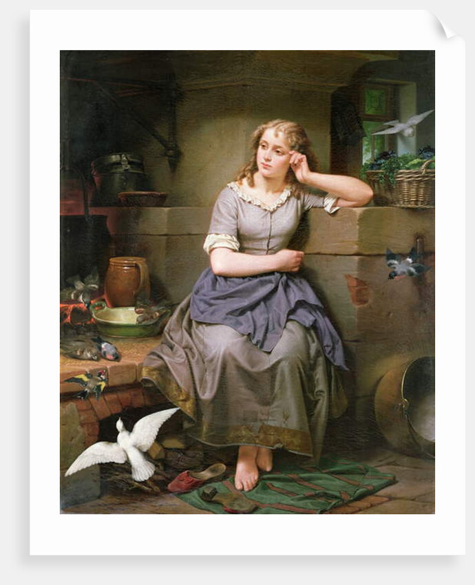 Cinderella and the Birds, 1868 by English School