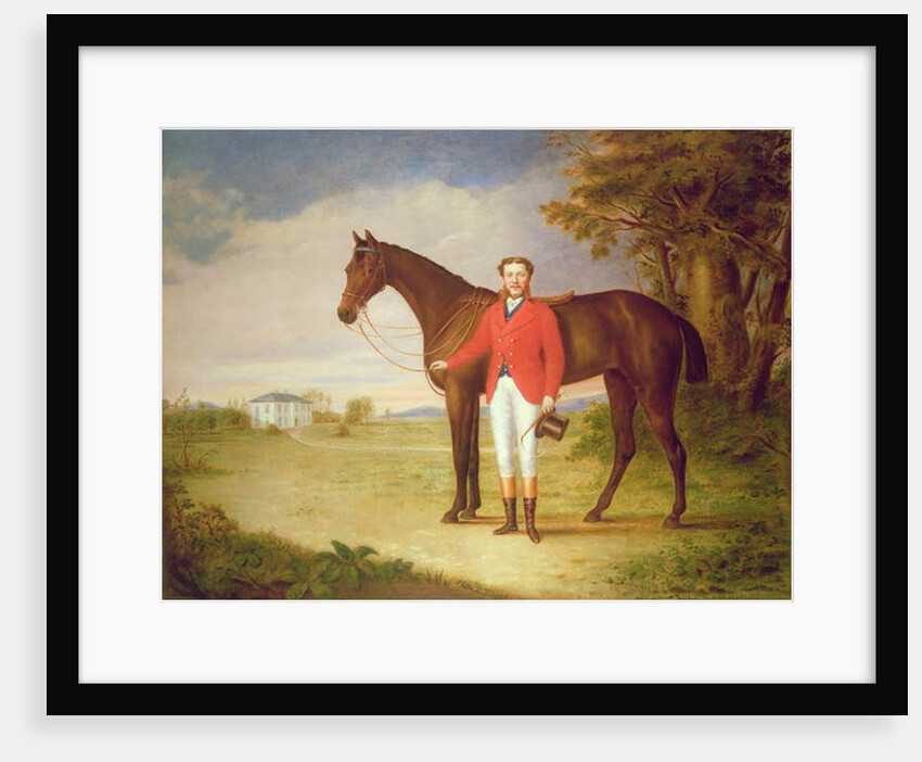 Portrait of a gentleman with his horse, c.1840 by English School
