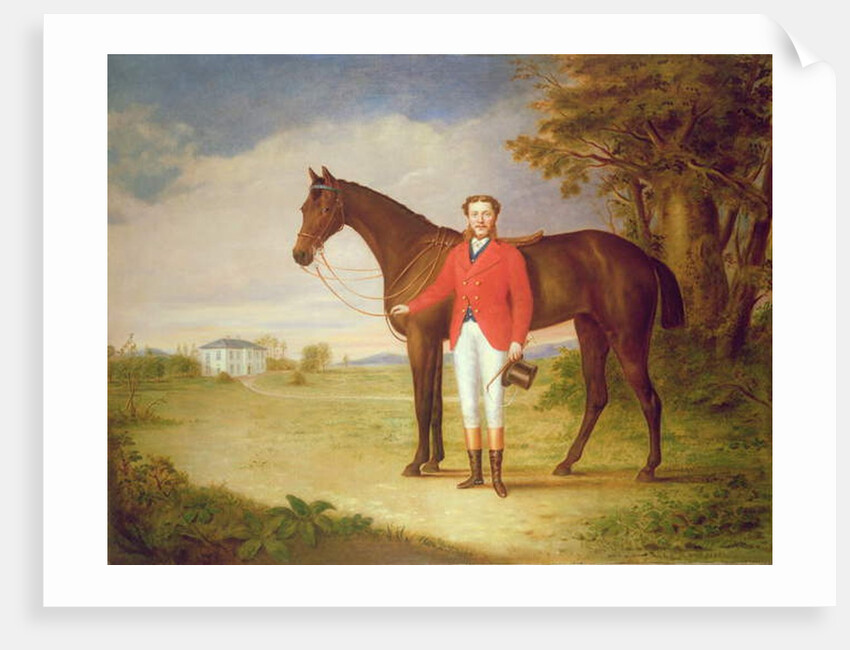 Portrait of a gentleman with his horse, c.1840 by English School