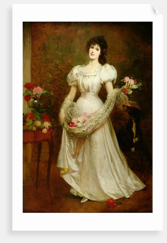 Portrait of a woman and her greyhound, c.1870 by English School