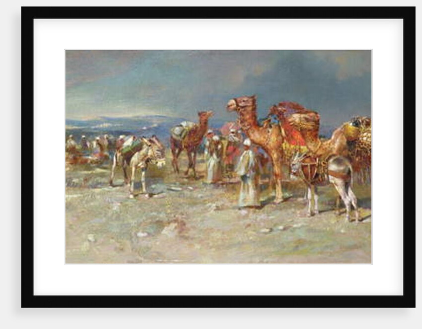 The Arab Caravan by Italian School