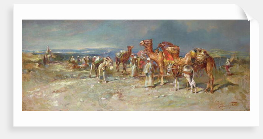 The Arab Caravan by Italian School
