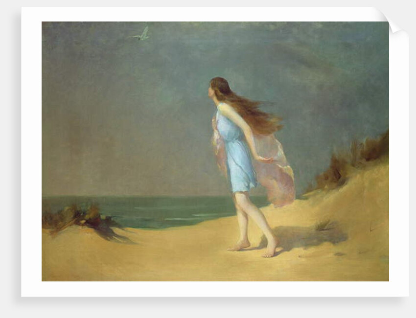 Girl on the beach by Frank Richards