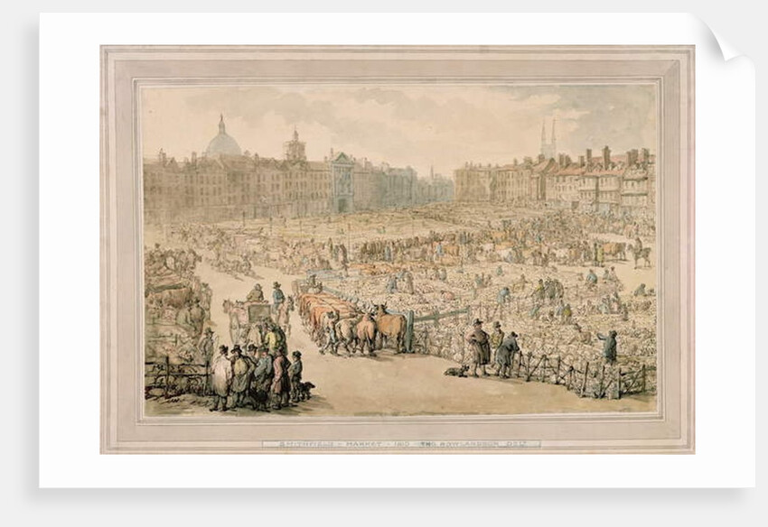 Smithfield Market, 1810 by Thomas Rowlandson