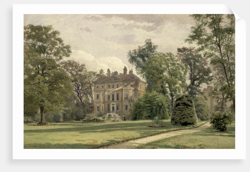 View of the Garden Front at Wandsworth Manor House, St. John's Hill, 1887 by John Crowther