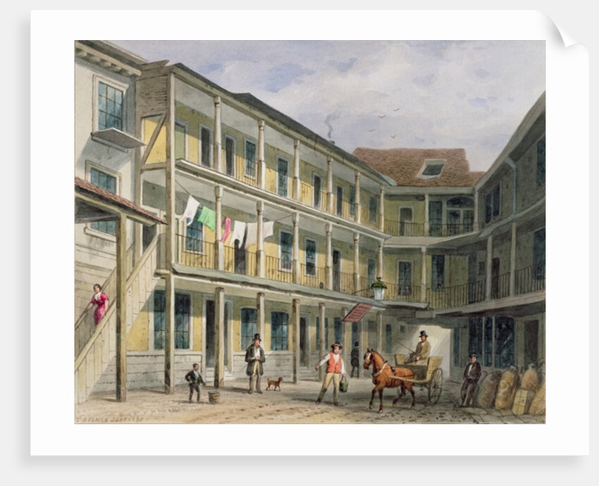 View of Blue Boar Inn yard, no.30 Aldgate, c.1850 by Thomas Hosmer Shepherd