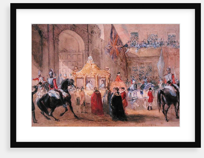 The Lord Mayor Standing Ready to Greet Queen Victoria at Temple Bar in 1837 by Henry Warren