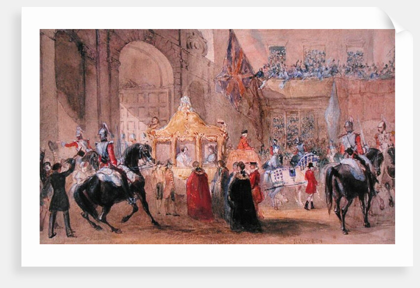 The Lord Mayor Standing Ready to Greet Queen Victoria at Temple Bar in 1837 by Henry Warren