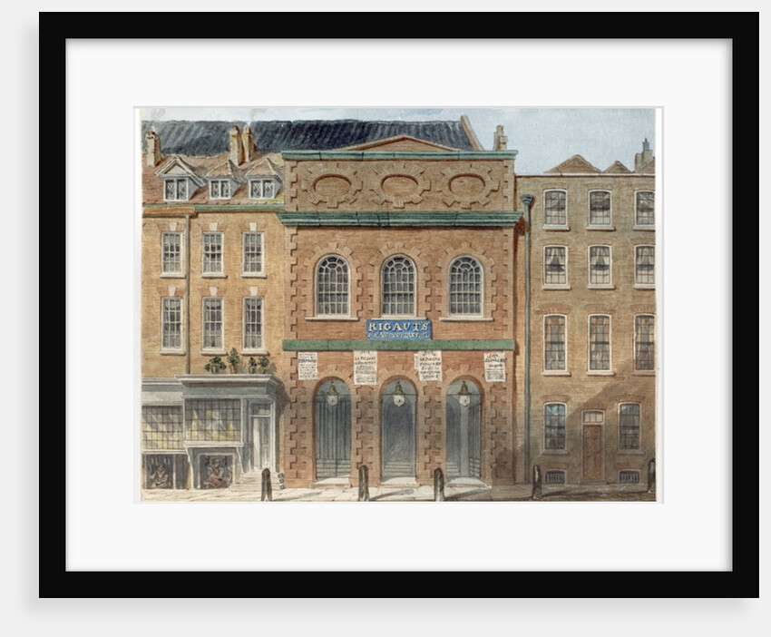 The first Opera House in the Haymarket, burnt down in 1789 by William Capon