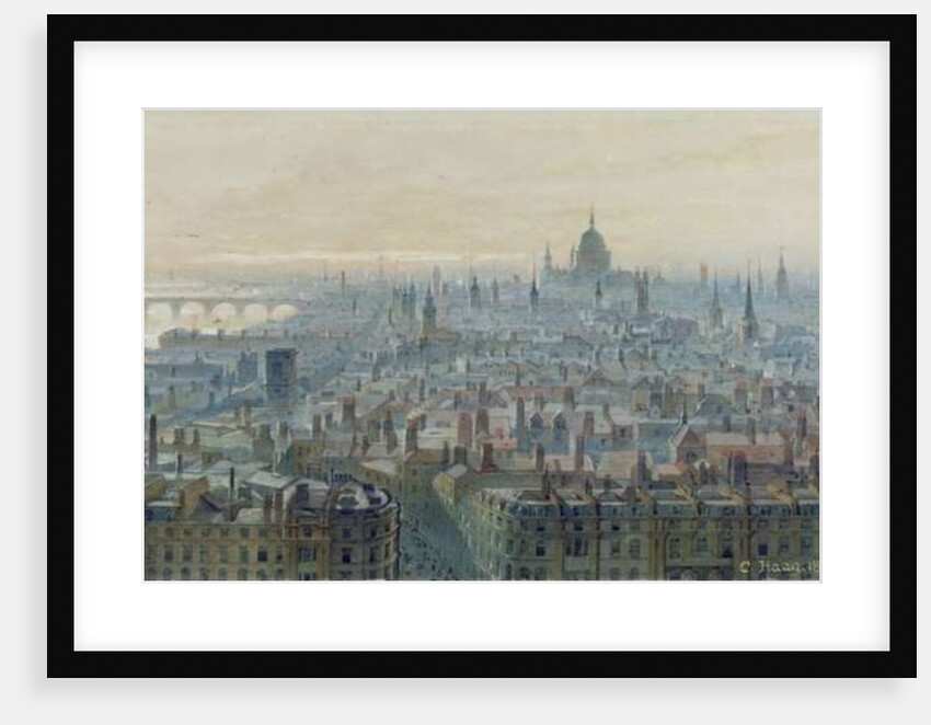 Panorama of London from the top of the Monument, looking west, 1848 by Carl Haag