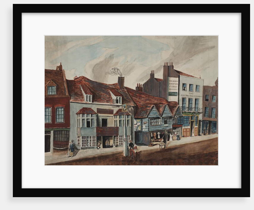 View of Newington Butts, Southwark showing the George Tavern and shop fronts, c.1825 by English School