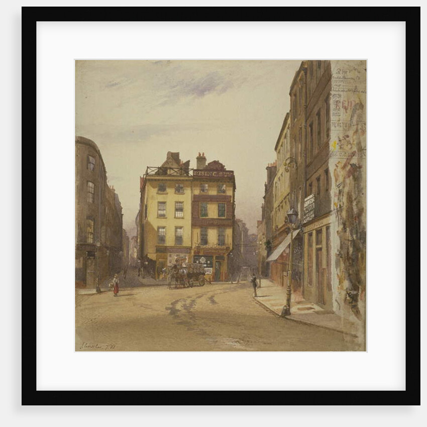 View of Wych Street and Holywell Street, Westminster showing the Rising Sun Tavern, 1881 by John Crowther
