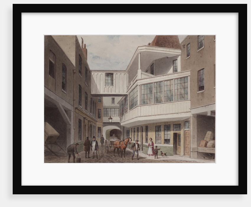 View of the Cross Keys Tavern, Wood Street, c.1850 by Thomas Hosmer Shepherd