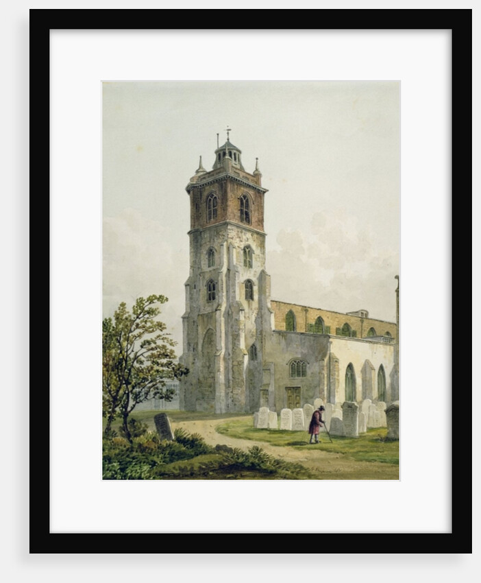 St. Giles' Church, Cripplegate, City of London, 1815 by George Shepherd