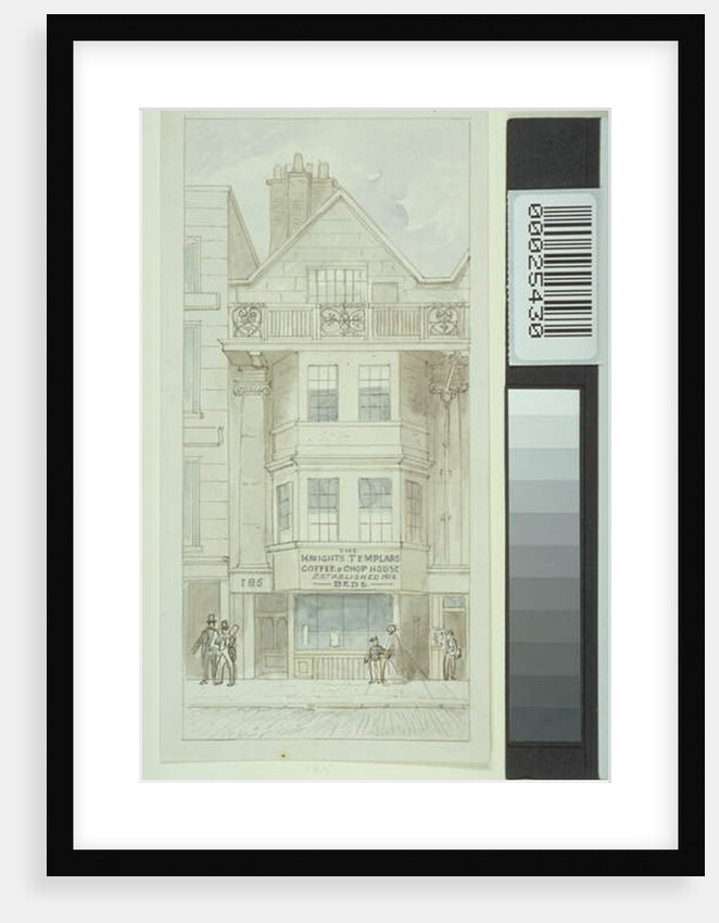 View of no. 185 Fleet Street, with figures walking past Knights Templars Coffee and Chop House, c.1820 by James Findlay