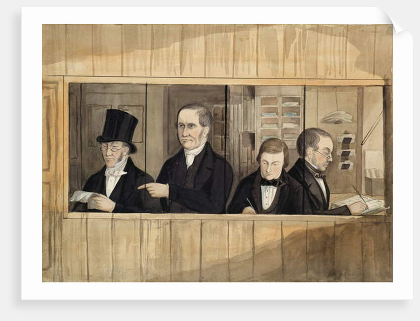 Interior of the Office of Messrs. Charles Greenwood and Company, c.1840 by English School