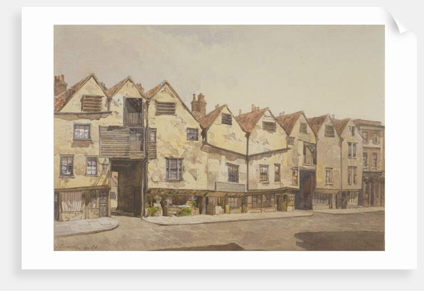 View of shops and houses, Bermondsey Street, Bermondsey, 1886 by John Crowther
