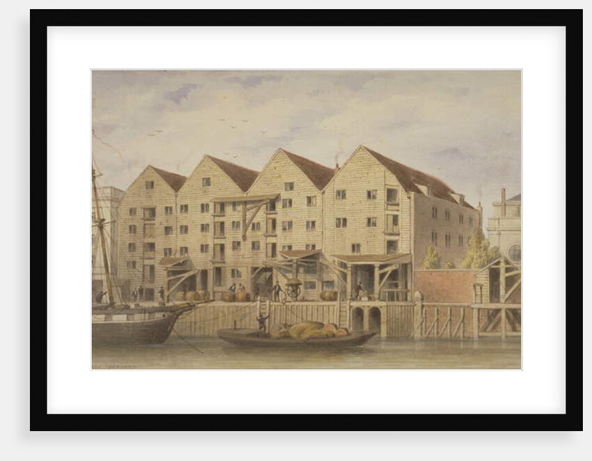 View of Chamberlain's Wharf, Tooley Street, 1846 by English School