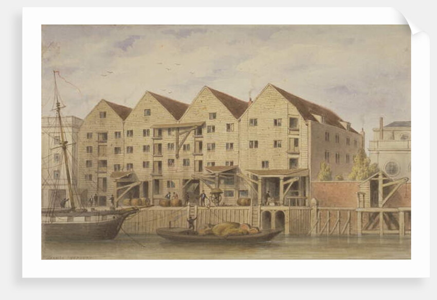 View of Chamberlain's Wharf, Tooley Street, 1846 by English School
