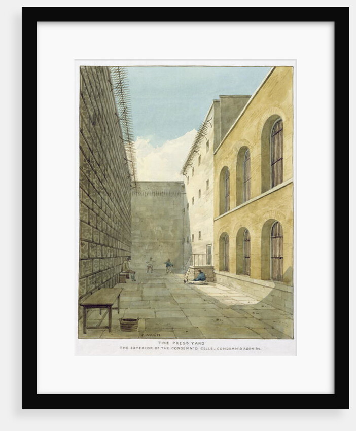 The Press Yard, Newgate Prison by Frederick Nash