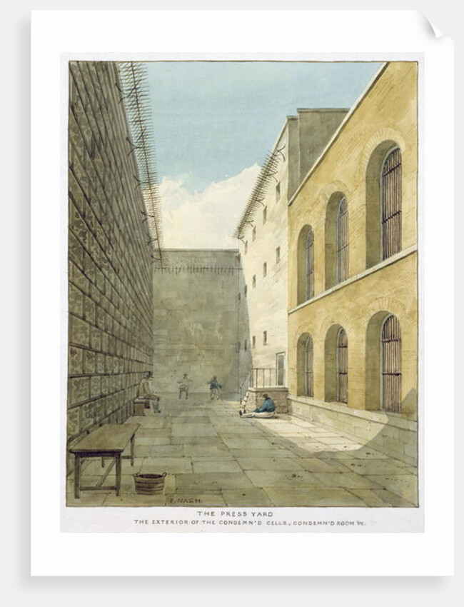 The Press Yard, Newgate Prison by Frederick Nash