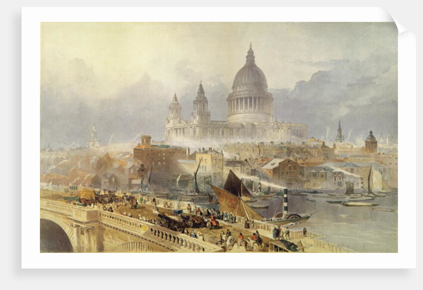 St. Paul's Cathedral from Blackfriars Bridge by David Roberts