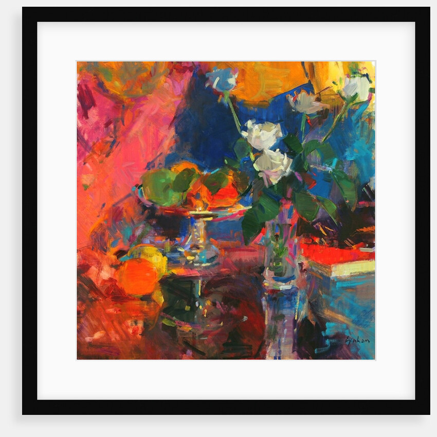 Still Life with White Roses by Peter Graham