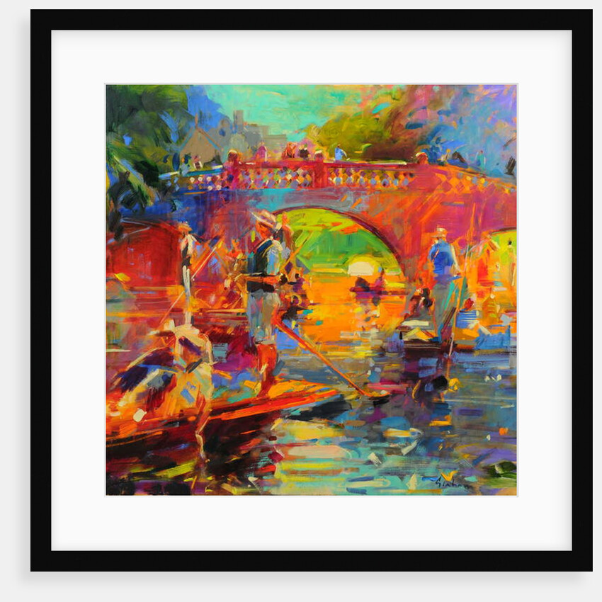 Punts, Clare Bridge by Peter Graham