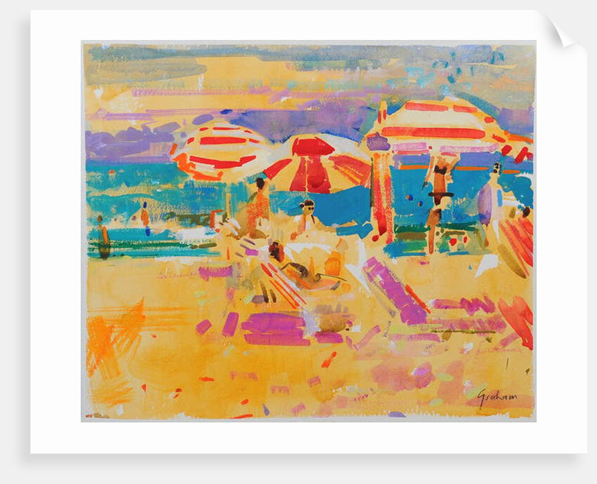 Red Parasols, Miami by Peter Graham