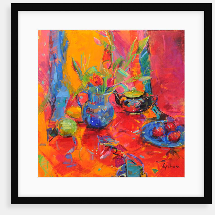 Red Tulips and Fruits by Peter Graham