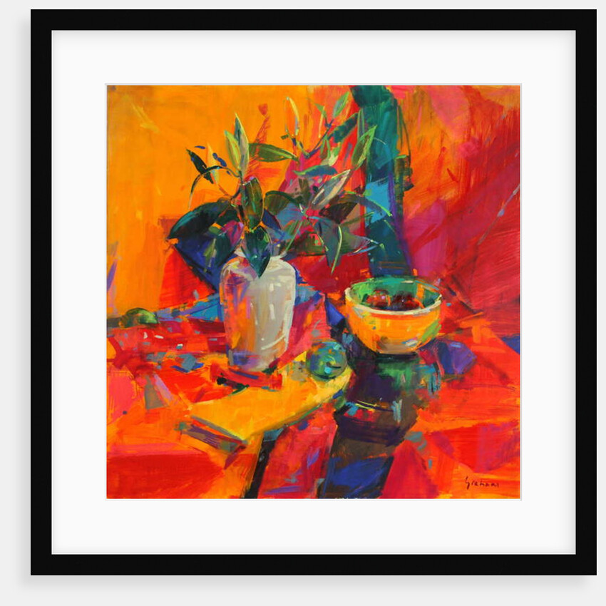 Lilies on a Red Ground, 2012 by Peter Graham