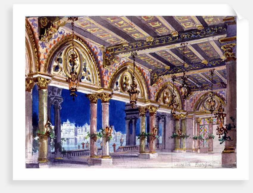 Set design for the opera 'Lucrezia Borgia' by Gaetano Donizetti, Milan, 1833 by Italian School