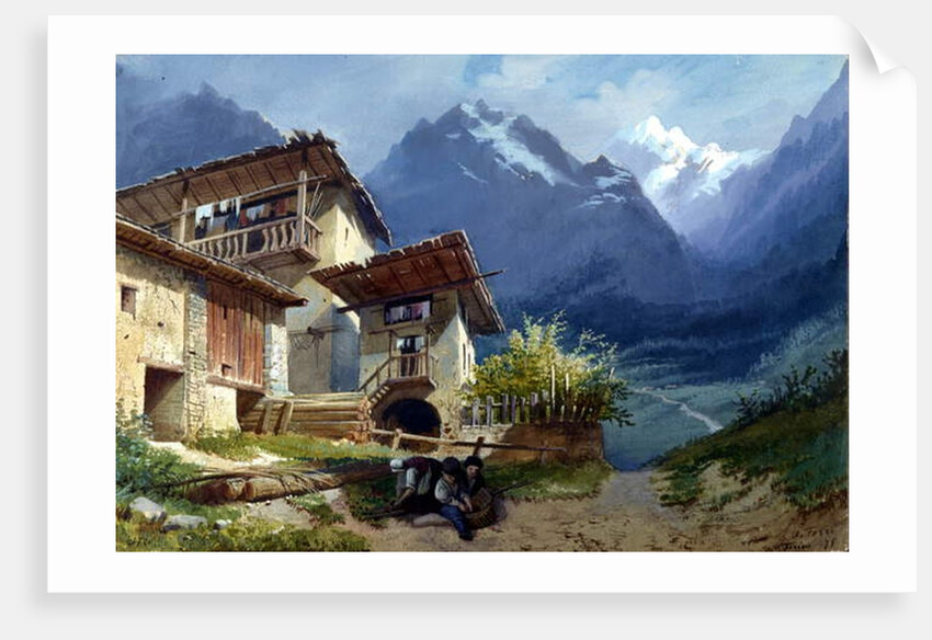 Set design for the opera, 'Linda di Chamounix' by Gaetano Donizetti, Turin, 1875 by Augusto Ferri