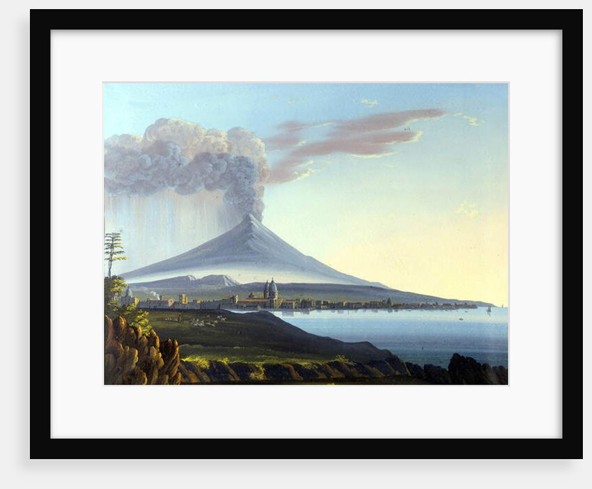 View of Mount Etna Erupting by Italian School