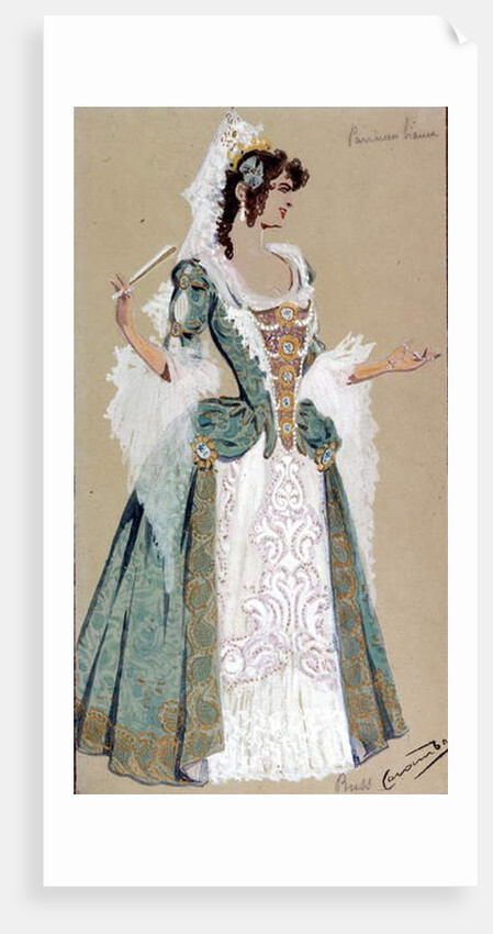 Costume design for the Countess Almaviva by Luigi Sapelli Caramba