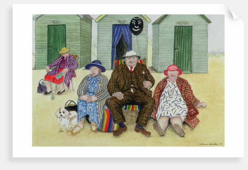 Three on a Beach by Gillian Lawson