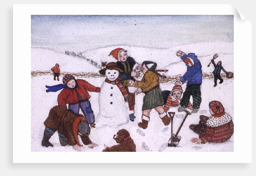 Playing in the Snow by Gillian Lawson