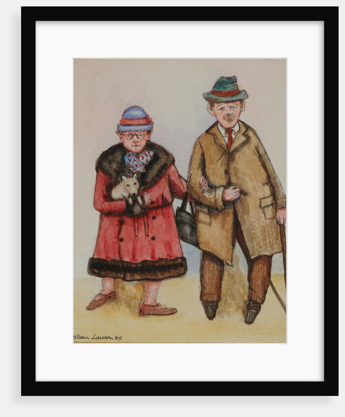 Elderly Couple, 1985 by Gillian Lawson