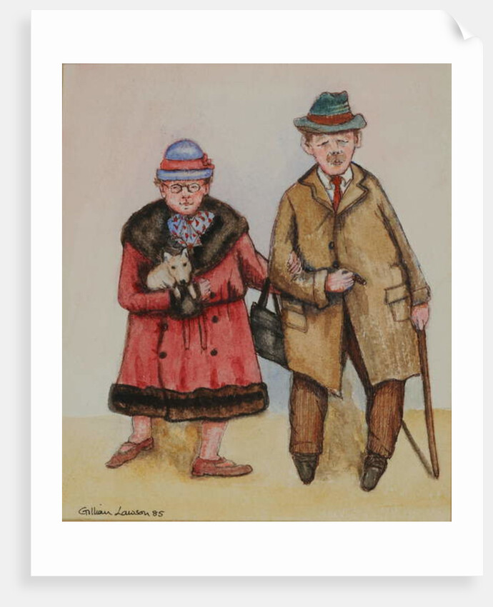 Elderly Couple, 1985 by Gillian Lawson