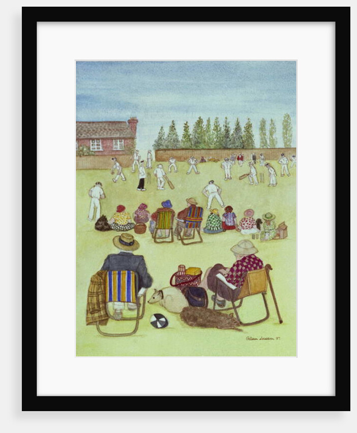 Cricket on the Green, 1987 by Gillian Lawson