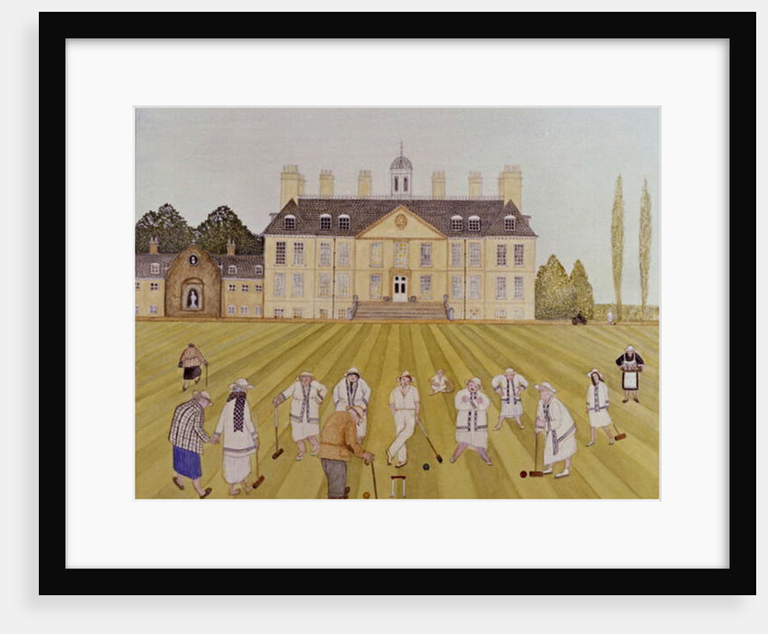 Croquet on the Lawn, 1989 by Gillian Lawson