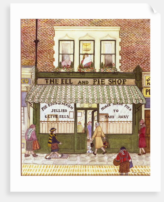 The Eel and Pie Shop, 1989 by Gillian Lawson