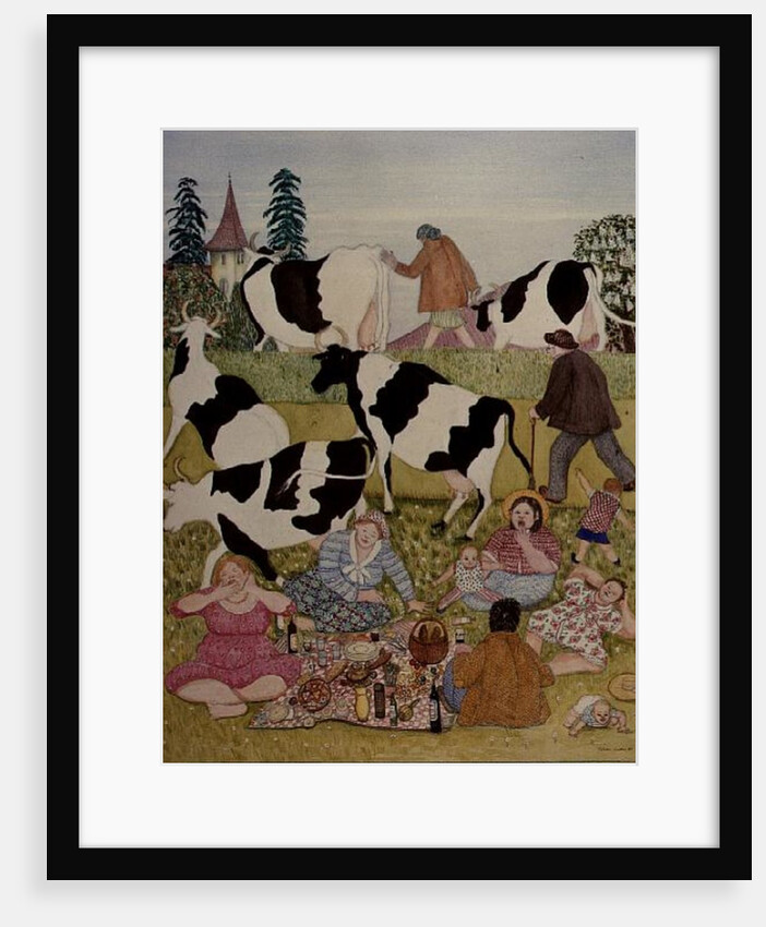 Picnic with Cows by Gillian Lawson