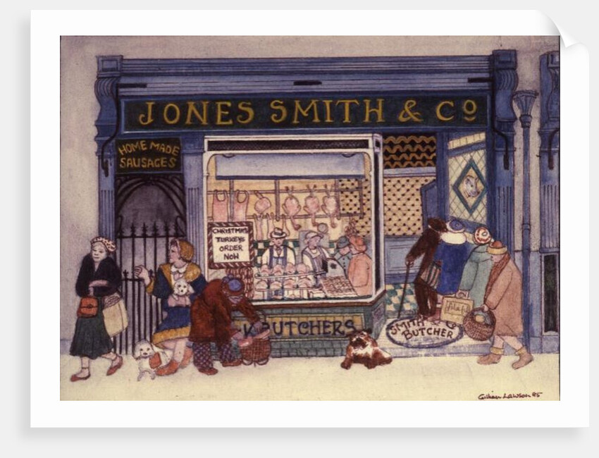 Jones Smith & Co., Butcher's Shop by Gillian Lawson