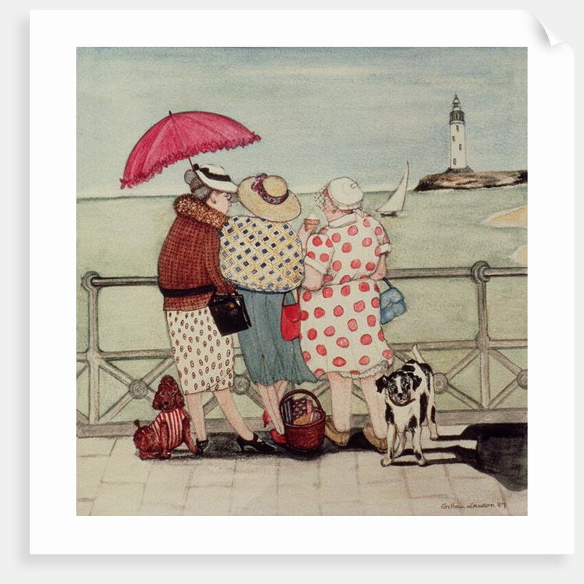 At the Seaside, 1987 by Gillian Lawson