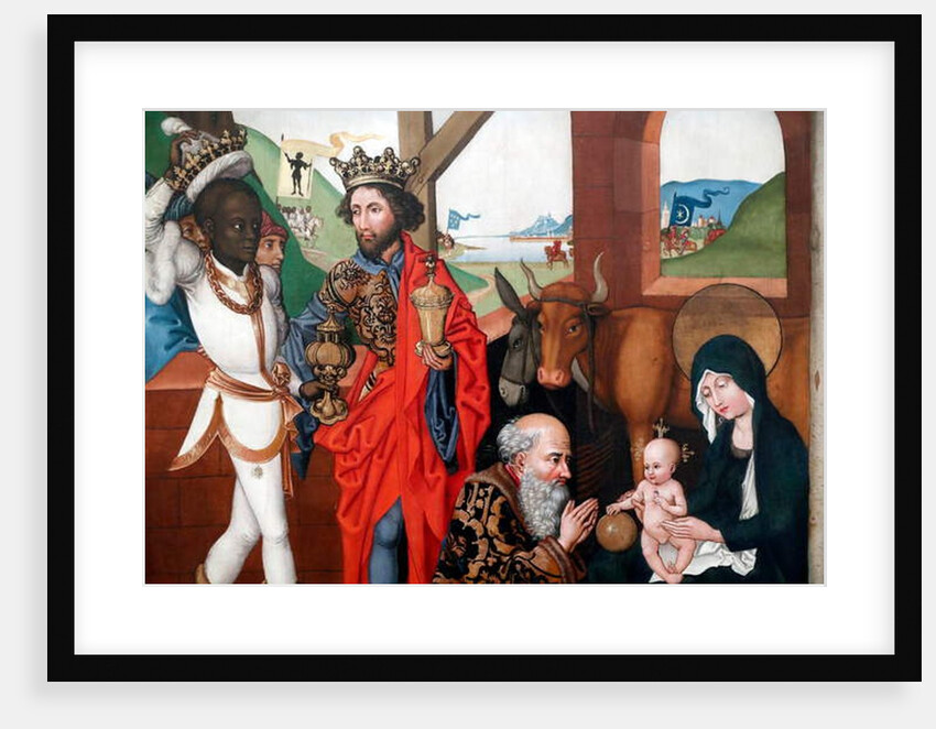 Nativity, Adoration of the Child Jesus by the three wise men or Magi by Martin Schongauer