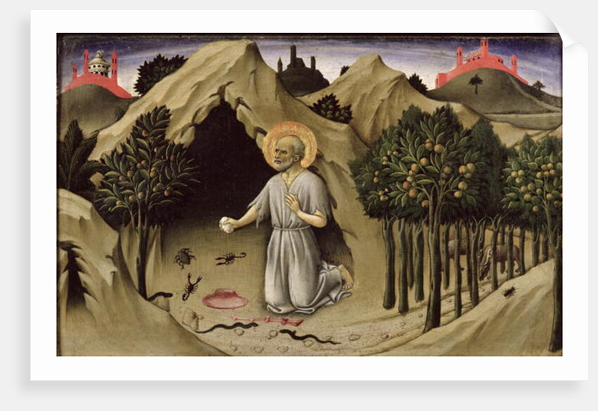 The Penitence of St. Jerome, 1444 by Sano di also Ansano di Pietro di Mencio Pietro
