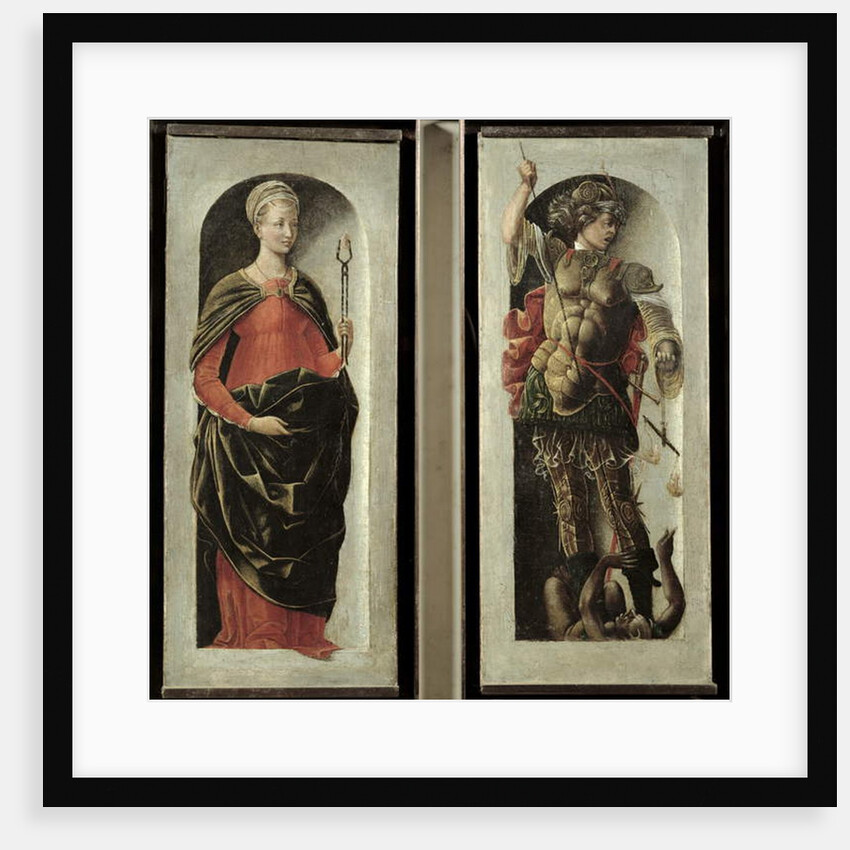 St. Apollonia and St. Michael, c.1473 by Ercole de Roberti